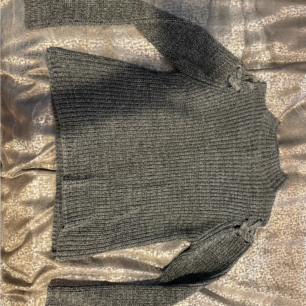 John + Jenn marled sweater with lace shoulder